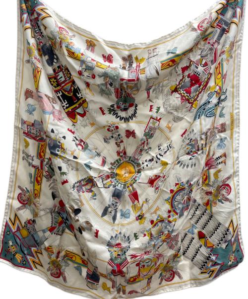 HERMES（エルメス）HERMES (エルメス) シルクスカーフ ホワイトの古着・服飾アイテム