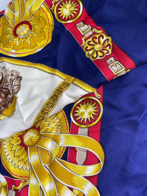 HERMES（エルメス）HERMES (エルメス) スカーフ ネイビーの古着・服飾アイテム