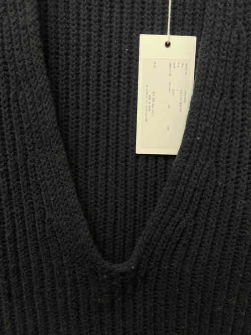 JOHN MASON SMITH（ジョンメイソンスミス）JOHN MASON SMITH (ジョンメイソンスミス) OVER SIZE V NECK KINT ブラック サイズ:Ｓの古着・服飾アイテム