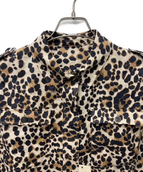 Whim Gazette（ウィムガゼット）Whim Gazette (ウィムガゼット) レオパードサファリジレ ブラウン×ブラック サイズ:FREEの古着・服飾アイテム