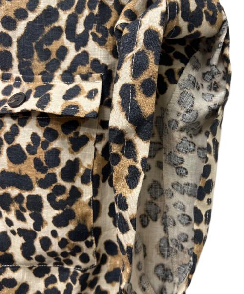 Whim Gazette（ウィムガゼット）Whim Gazette (ウィムガゼット) レオパードサファリジレ ブラウン×ブラック サイズ:FREEの古着・服飾アイテム