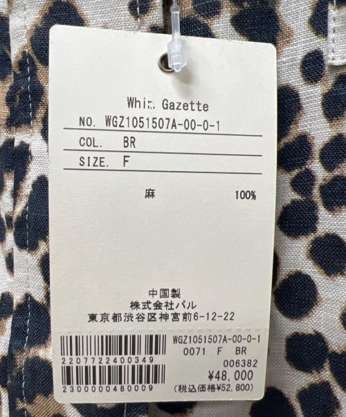 Whim Gazette（ウィムガゼット）Whim Gazette (ウィムガゼット) レオパードサファリジレ ブラウン×ブラック サイズ:FREEの古着・服飾アイテム