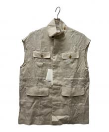 Drawing Numbers（ドローイングナンバーズ）の古着「コンチネンタルリネンベスト」｜ベージュ