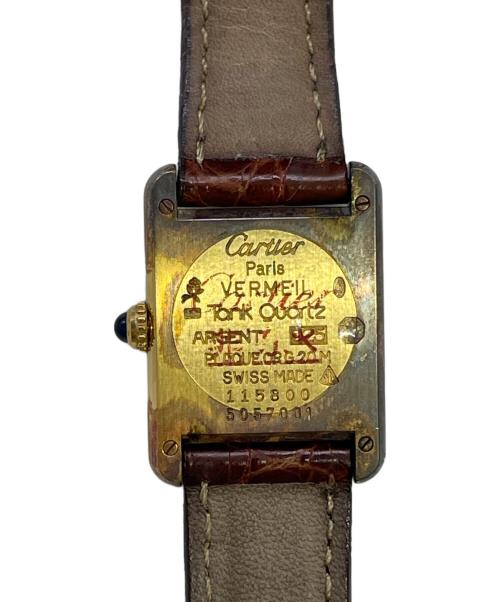 Cartier（カルティエ）Cartier (カルティエ) マストタンク ヴェルメイユ ブラウンの古着・服飾アイテム