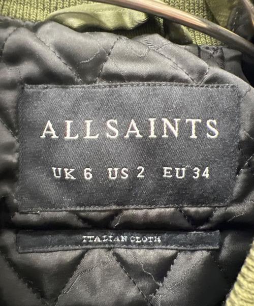 ALL SAINTS（オールセインツ）ALL SAINTS (オールセインツ) MA-1ジャケット グリーン サイズ:6の古着・服飾アイテム