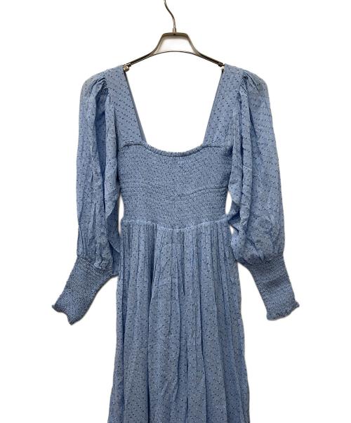 GANNI（ガニー）GANNI (ガニー) 長袖ワンピース ブルー サイズ:３４の古着・服飾アイテム