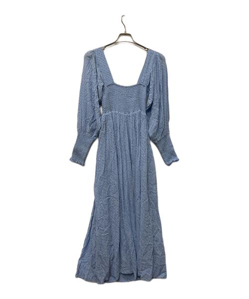 GANNI（ガニー）GANNI (ガニー) 長袖ワンピース ブルー サイズ:３４の古着・服飾アイテム