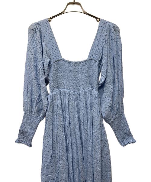 GANNI（ガニー）GANNI (ガニー) 長袖ワンピース ブルー サイズ:３４の古着・服飾アイテム