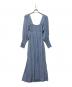 中古・古着 GANNI (ガニー) 長袖ワンピース ブルー サイズ:３４：8000円