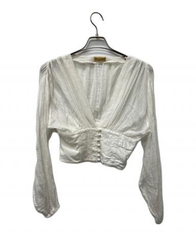 【美品】  MALION vintage / マリオンヴィンテージ | ボリュームスリーブ ショート丈ブラウス | ホワイト | レディース 美品】 MALION vintage / マリオンヴィンテージ | ボリュームスリーブ