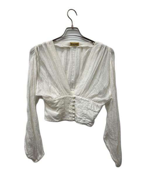 MALION VINTAGE（マリオンヴィンテージ）MALION VINTAGE (マリオンヴィンテージ) 長袖ブラウス アイボリー サイズ:FREEの古着・服飾アイテム