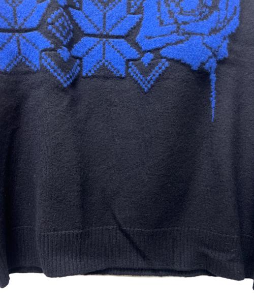 ETRO（エトロ）ETRO (エトロ) 薄手ニット ブラック×ブルー サイズ:Ｍの古着・服飾アイテム