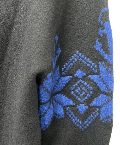 ETRO（エトロ）ETRO (エトロ) 薄手ニット ブラック×ブルー サイズ:Ｍの古着・服飾アイテム