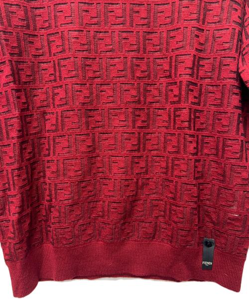 FENDI（フェンディ）FENDI (フェンディ) 薄手ニット レッド サイズ:５４の古着・服飾アイテム