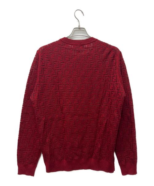 FENDI（フェンディ）FENDI (フェンディ) 薄手ニット レッド サイズ:５４の古着・服飾アイテム
