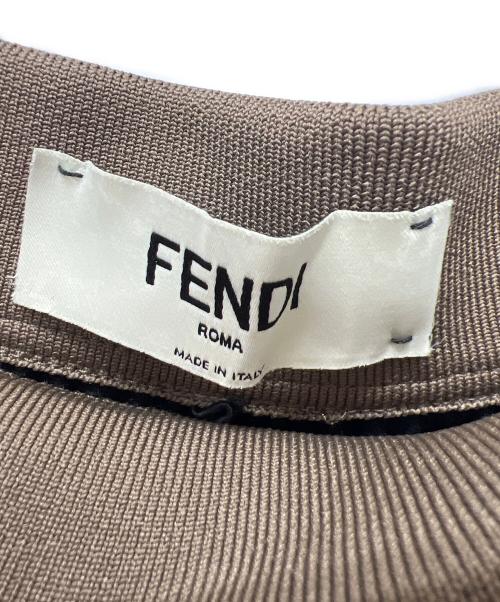 FENDI（フェンディ）FENDI (フェンディ) プリーツスカート ブラック×ブラウン サイズ:36の古着・服飾アイテム