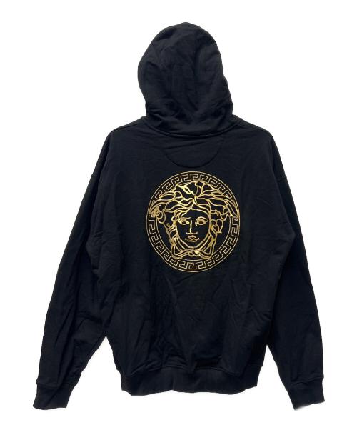 FENDI（フェンディ）FENDI (フェンディ) VERSACE (ヴェルサーチェ) パーカー ブラック サイズ:ＸＬの古着・服飾アイテム