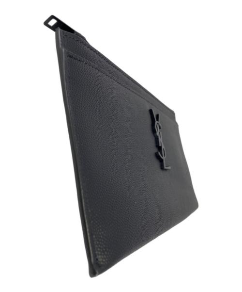 Saint Laurent Paris（サンローランパリ）Saint Laurent Paris (サンローランパリ) フラグメントジップポーチ ブラックの古着・服飾アイテム