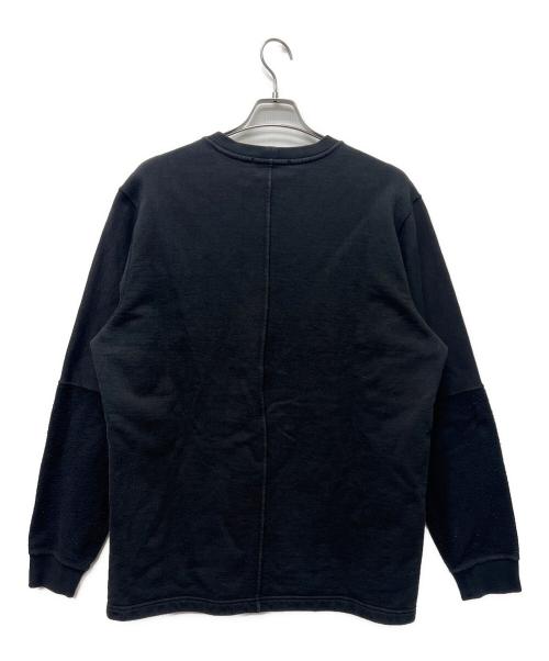 STONE ISLAND（ストーンアイランド）STONE ISLAND (ストーンアイランド) フロントポケットインサイドアウト切替スウェット ブラック サイズ:Ｌの古着・服飾アイテム