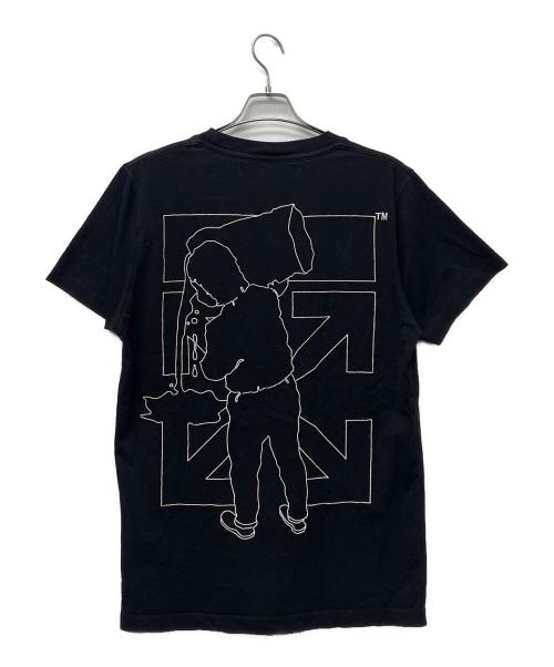 OFFWHITE（オフホワイト）OFFWHITE (オフホワイト) クルーネックＴシャツ ブラック サイズ:Ｌの古着・服飾アイテム
