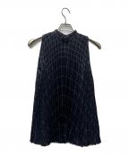 Salvatore Ferragamoサルヴァトーレ フェラガモ）の古着「ノースリーブブラウス」｜ネイビー