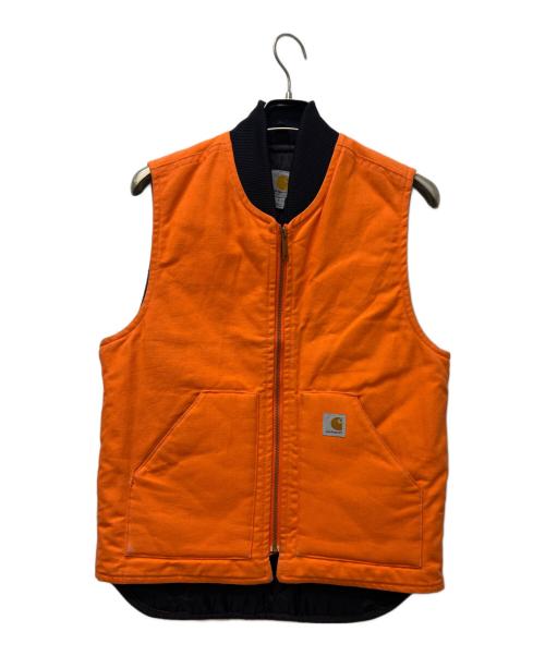 CarHartt（カーハート）CarHartt (カーハート) DUCK VEST Arctic Quilt Lined オレンジ サイズ:Ｓの古着・服飾アイテム