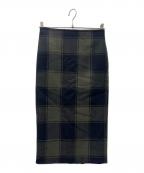 MADISON BLUEマディソンブルー）の古着「SOFIE LONG SK CHECK」｜ブラック