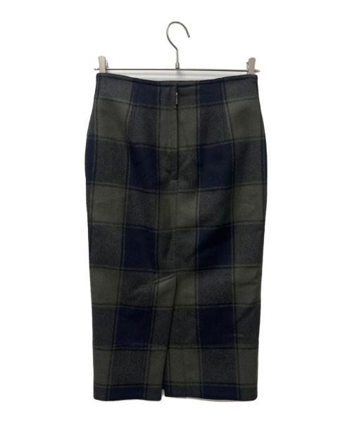 MADISON BLUE（マディソンブルー）MADISON BLUE (マディソンブルー) SOFIE LONG SK CHECK ブラック サイズ:ＸＳの古着・服飾アイテム