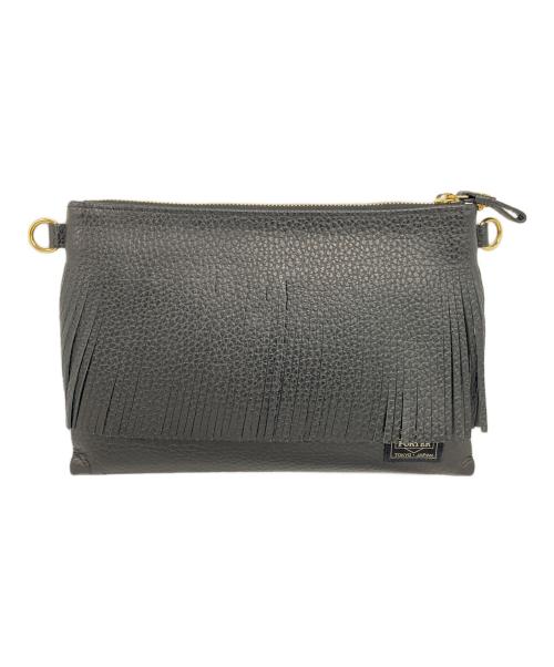 PORTER（ポーター）PORTER (ポーター) 5525gallery (ゴーゴーニーゴーギャラリー) フリンジショルダーバッグ ブラックの古着・服飾アイテム