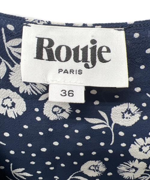 Rouje（ルージュ）Rouje (ルージュ) 半袖ワンピース ネイビー×ホワイト サイズ:３６の古着・服飾アイテム
