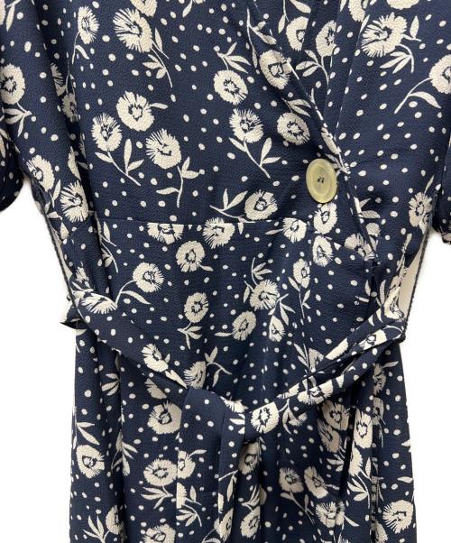 Rouje（ルージュ）Rouje (ルージュ) 半袖ワンピース ネイビー×ホワイト サイズ:３６の古着・服飾アイテム