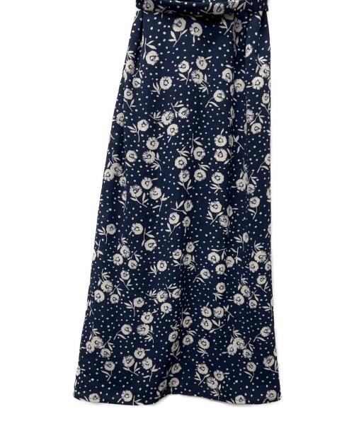 Rouje（ルージュ）Rouje (ルージュ) 半袖ワンピース ネイビー×ホワイト サイズ:３６の古着・服飾アイテム