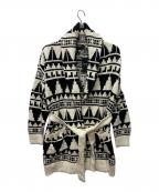 LAUREN RALPH LAURENローレンラルフローレン）の古着「厚手カーディガン」｜ホワイト×ブラック