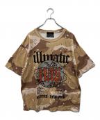 BEAMS×U/MUSICビームス×ユーミュージック）の古着「カモフラTシャツ」｜ベージュ