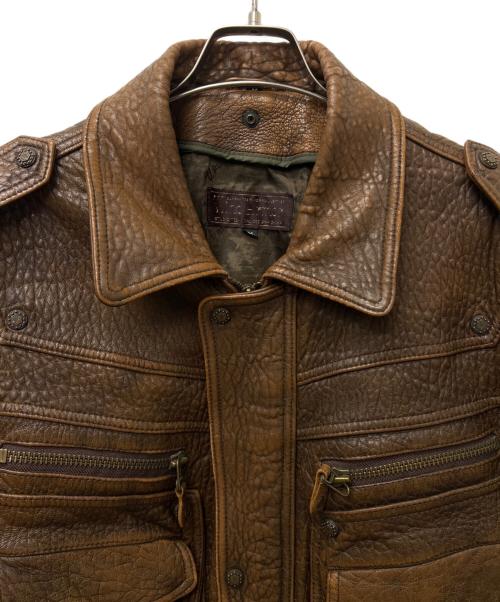 Wind Armor（ウィンドアーマー）Wind Armor (ウィンドアーマー) ラムレザージャケット ブラウン サイズ:Ｍの古着・服飾アイテム