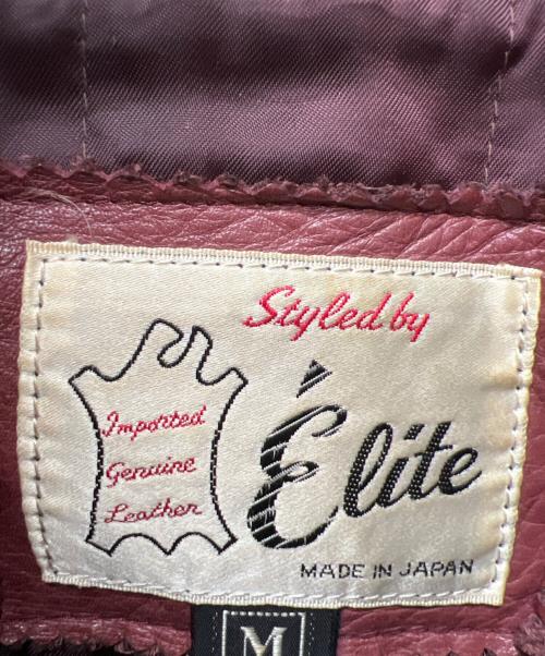 elite（エリート）elite (エリート) レザージャケット レッド サイズ:Ｍの古着・服飾アイテム