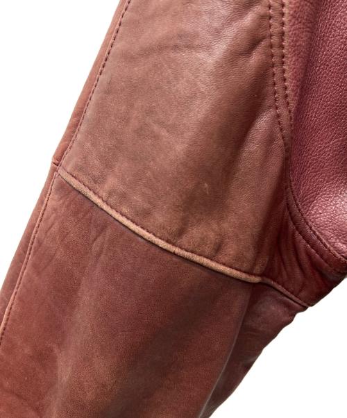 elite（エリート）elite (エリート) レザージャケット レッド サイズ:Ｍの古着・服飾アイテム
