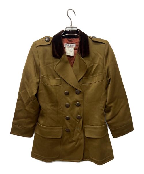 Yves Saint Laurent（イヴサンローラン）Yves Saint Laurent (イヴサンローラン) ベロアカラージャケット ブラウン サイズ:不明の古着・服飾アイテム