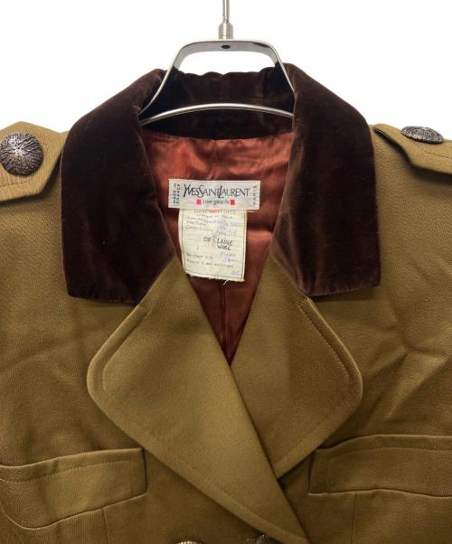Yves Saint Laurent（イヴサンローラン）Yves Saint Laurent (イヴサンローラン) ベロアカラージャケット ブラウン サイズ:不明の古着・服飾アイテム