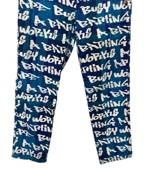 A BATHING APE（ア ベイシング エイプ）A BATHING APE (ア ベイシング エイプ) パンツ ブルー×ホワイト サイズ:Ｍの古着・服飾アイテム