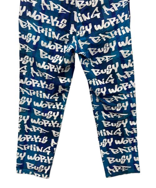 A BATHING APE（ア ベイシング エイプ）A BATHING APE (ア ベイシング エイプ) パンツ ブルー×ホワイト サイズ:Ｍの古着・服飾アイテム