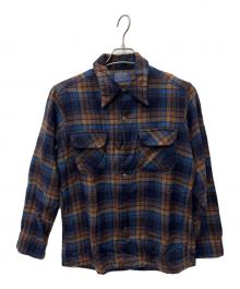 PENDLETON（ペンドルトン）の古着「長袖シャツ」｜ネイビー×ブラウン