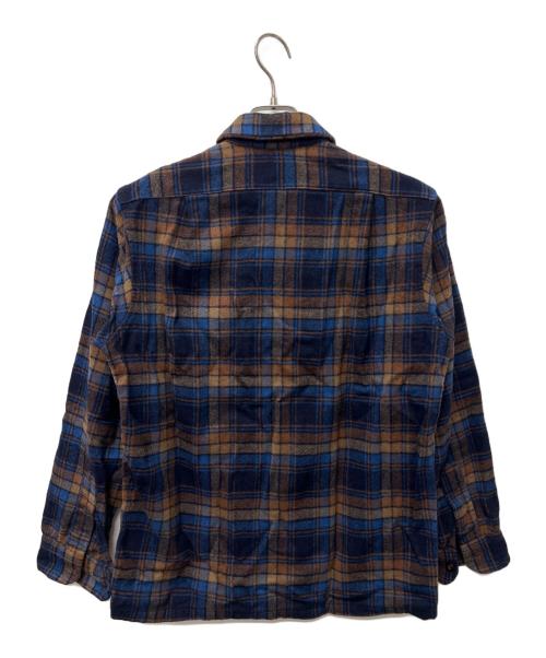PENDLETON（ペンドルトン）PENDLETON (ペンドルトン) 長袖シャツ ネイビー×ブラウン サイズ:Ｍの古着・服飾アイテム