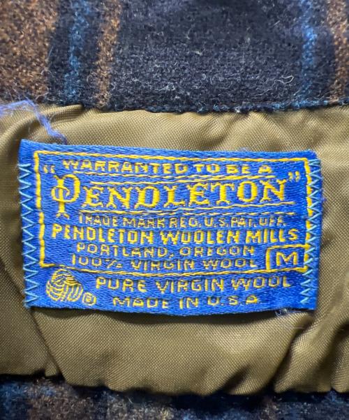 PENDLETON（ペンドルトン）PENDLETON (ペンドルトン) 長袖シャツ ネイビー×ブラウン サイズ:Ｍの古着・服飾アイテム