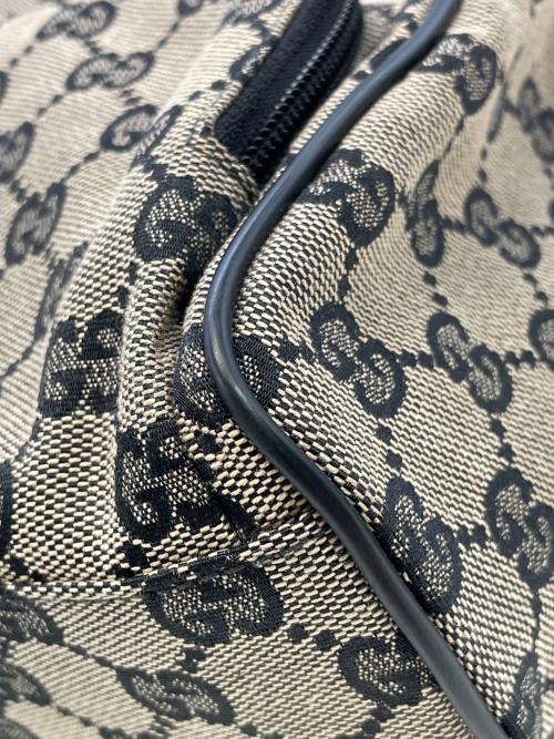 GUCCI（グッチ）GUCCI (グッチ) GGキャンバス ジャガード レザー　リュック ブラウンの古着・服飾アイテム