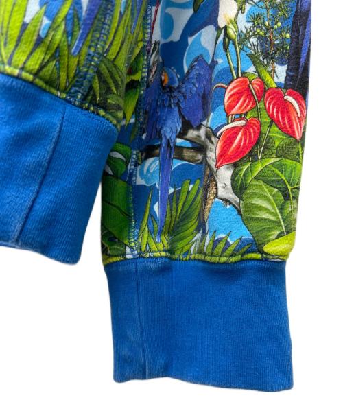 A BATHING APE（ア ベイシング エイプ）A BATHING APE (ア ベイシング エイプ) Monkey 47 プルオーバーパーカー ブルー×グリーン サイズ:Ｌの古着・服飾アイテム