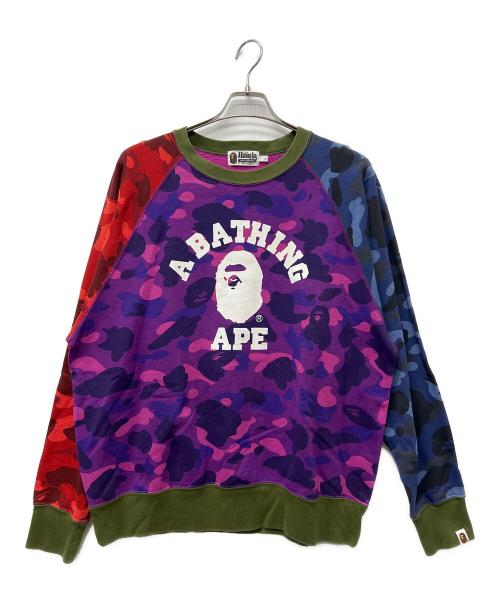 A BATHING APE（ア ベイシング エイプ）A BATHING APE (ア ベイシング エイプ) スウェット パープル サイズ:Ｌの古着・服飾アイテム