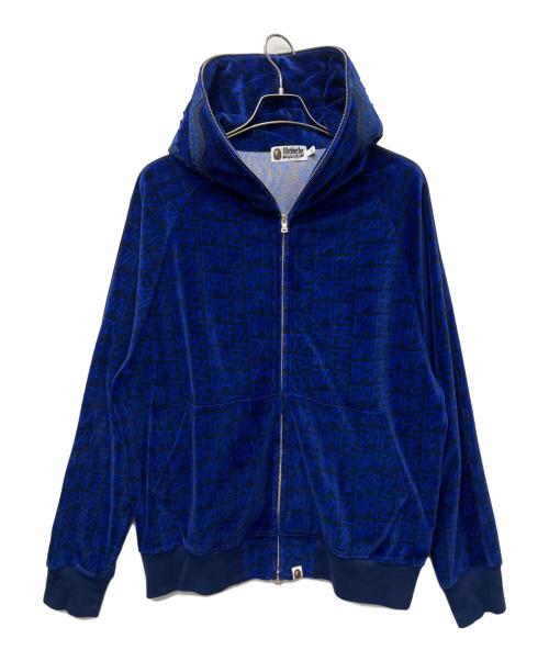 A BATHING APE（ア ベイシング エイプ）A BATHING APE (ア ベイシング エイプ) ジップパーカー ブルー サイズ:ＸＬの古着・服飾アイテム
