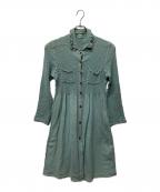 ISSEY MIYAKE meイッセイ ミヤケ ミー）の古着「長袖ワンピース」｜スカイブルー