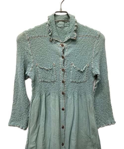 ISSEY MIYAKE me（イッセイ ミヤケ ミー）ISSEY MIYAKE me (イッセイ ミヤケ ミー) 長袖ワンピース スカイブルー サイズ:FREEの古着・服飾アイテム